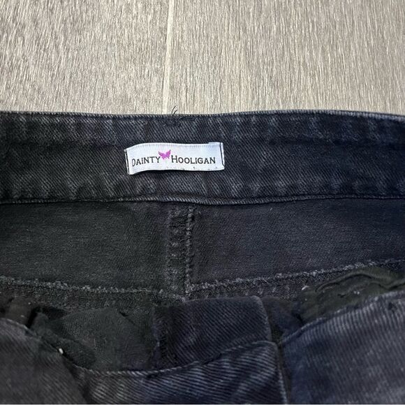 Dainty Hooligan Women's Black Denim Jean Skirt - Picture 7 of 7